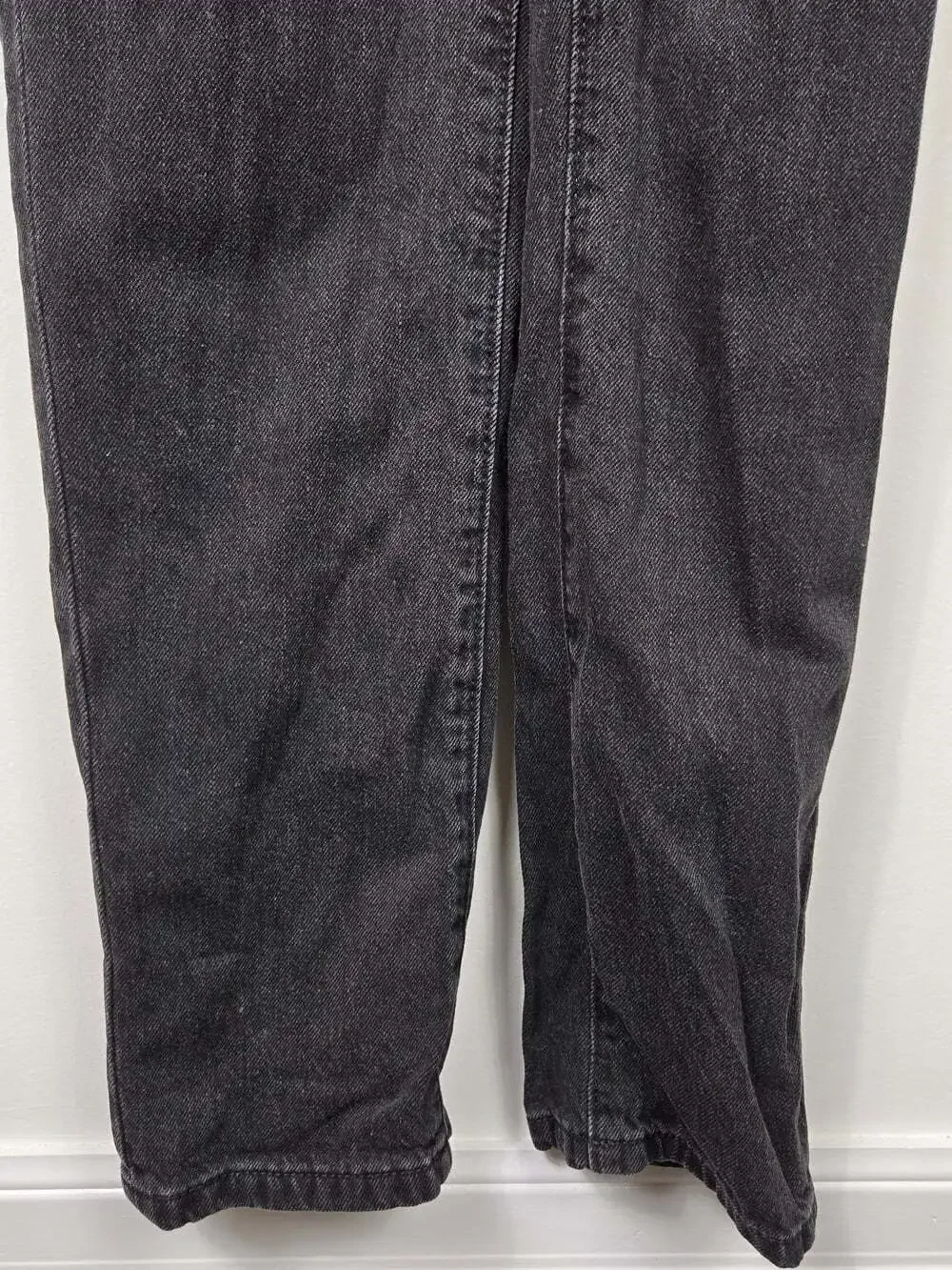 Old Navy Girls Black Denim Overalls Size Large 10-12 Skater Grunge